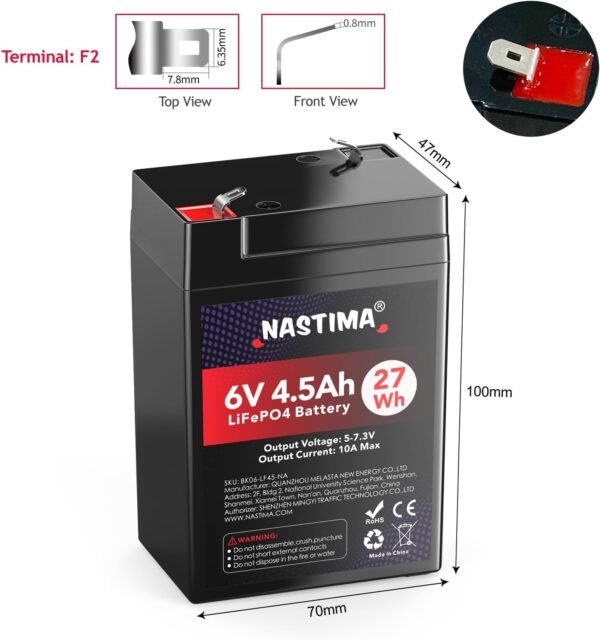 Batterie pour Moteur Electrique pour Moto Enfant Electrique Mbdhc 5
