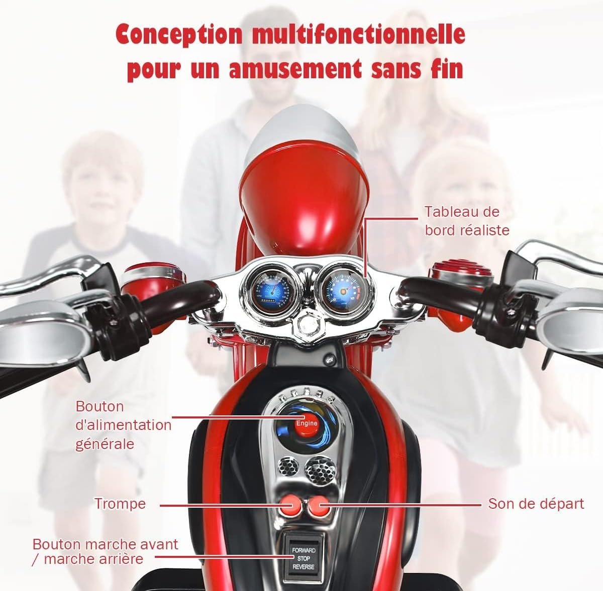 Moto Chopper Electrique Enfants