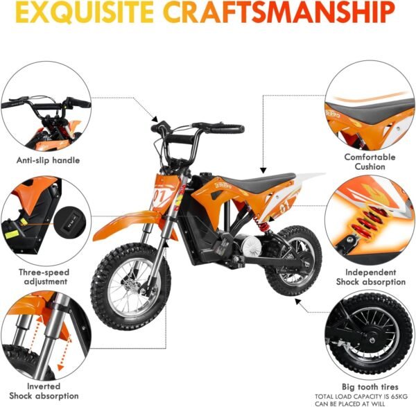 Moto Croos Enfants Electrique 10 Ans 3