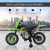 Moto Cross Electrique Enfant Vert et Orange 7