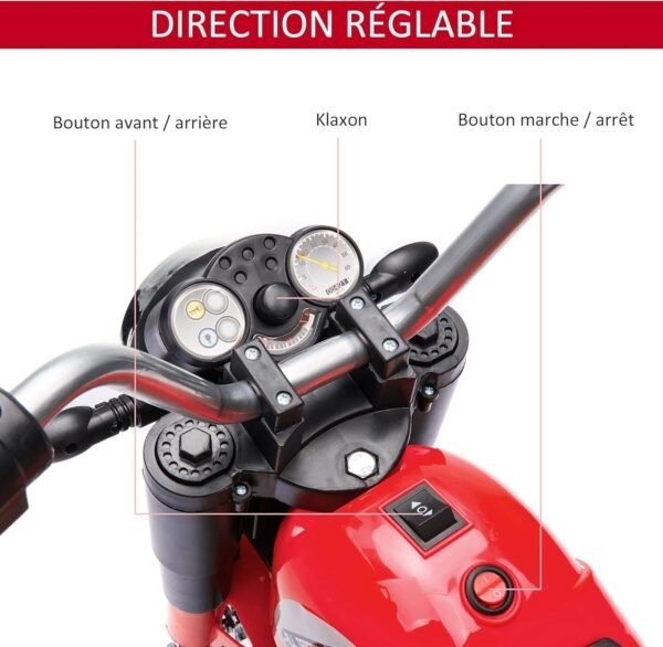 Moto Electrique 3 Roues Enfant Rouge Smoby 3