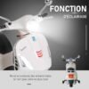 Moto Electrique Blanc Enfant en Plastique 3
