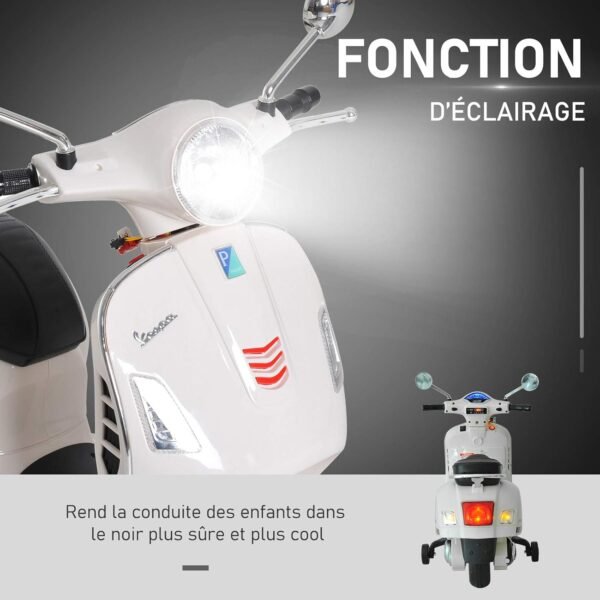 Moto Electrique Blanc Enfant en Plastique 3