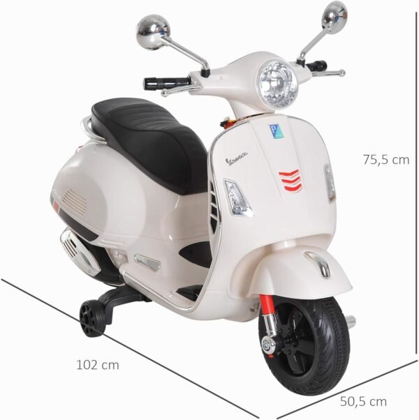 Moto Electrique Blanc Enfant en Plastique 5