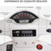 Moto Electrique Blanc Enfant en Plastique 6