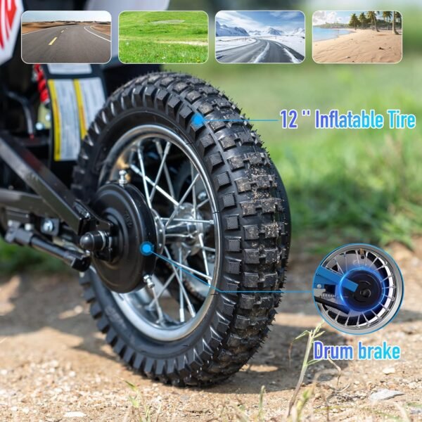 Moto Electrique Enfant 3 Ans Pneu Gomme 5