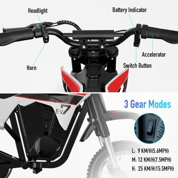 Moto Electrique Enfant 3 Ans Pneu Gomme 6