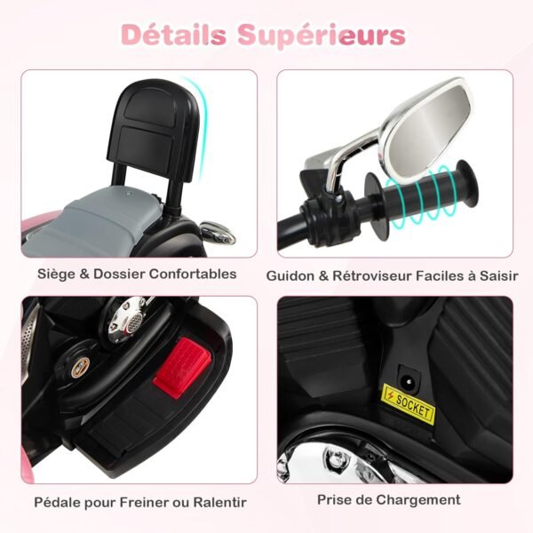 Moto Electrique Enfant 3 Rou Fille 4