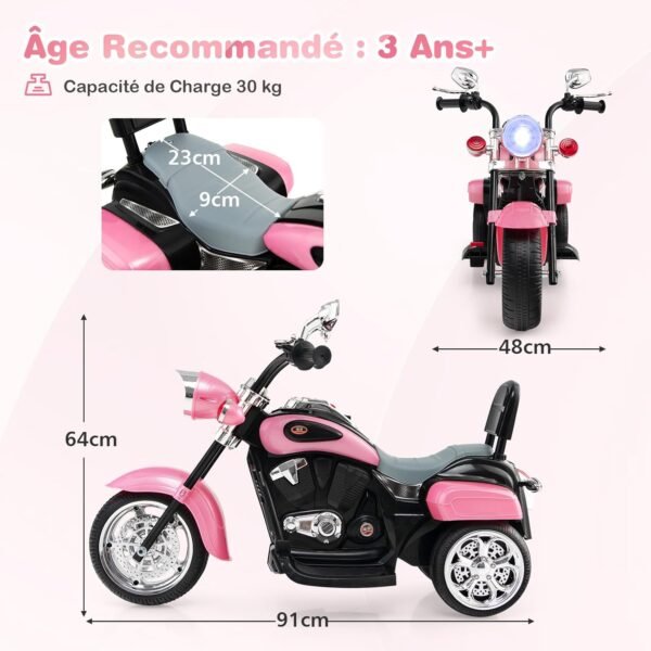 Moto Electrique Enfant 3 Rou Fille 6