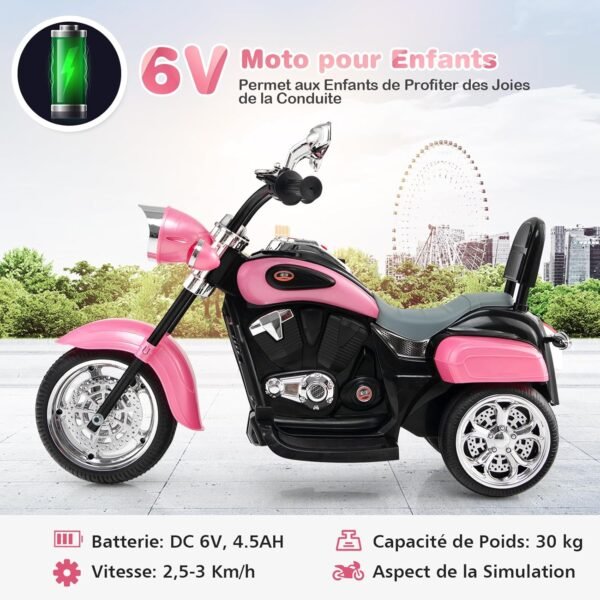 Moto Electrique Enfant 3 Rou Fille 7