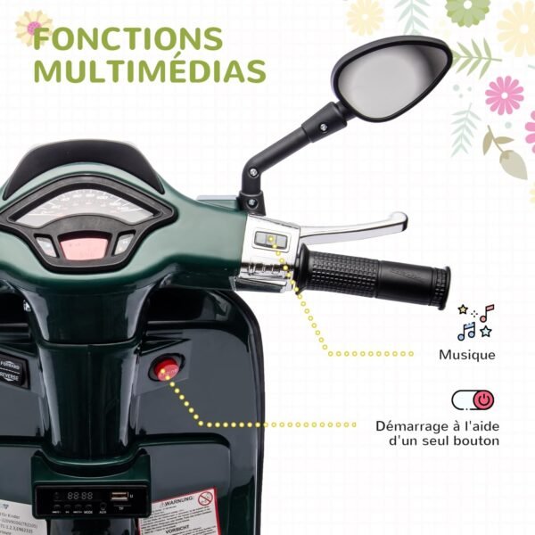 Moto Electrique Enfant 6 Volt Verte 4