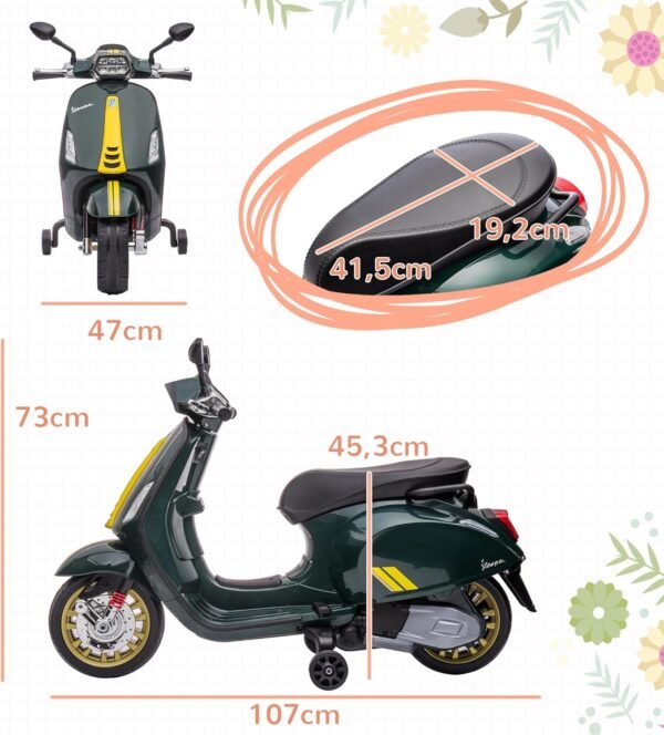 Moto Electrique Enfant 6 Volt Verte 5