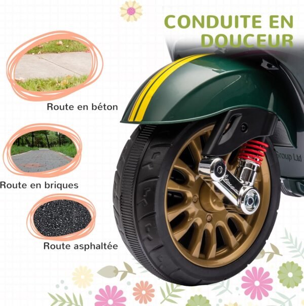 Moto Electrique Enfant 6 Volt Verte 7