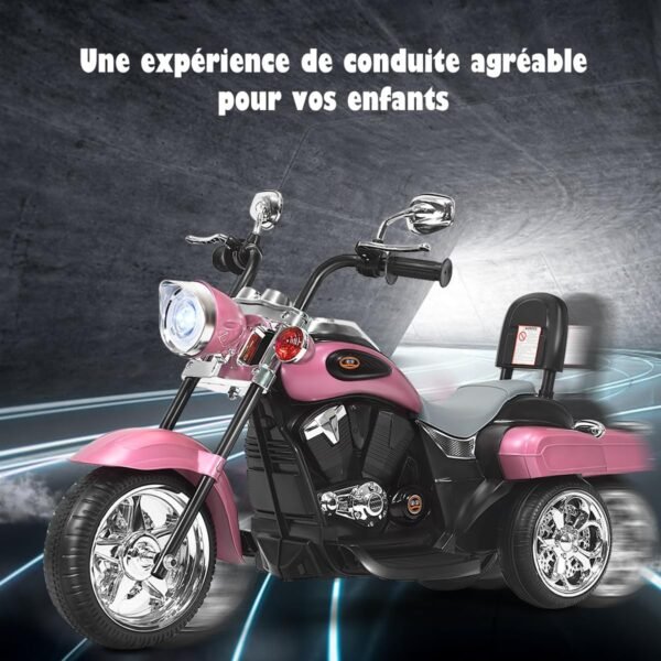 Moto Electrique Enfant Rose 6