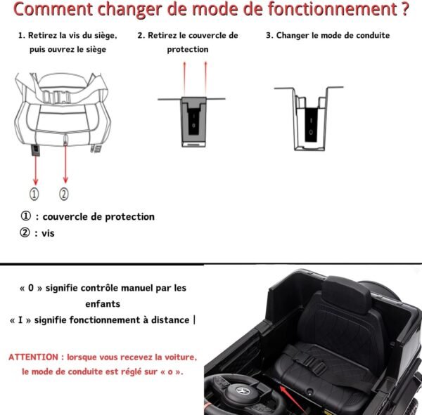 Moto Electrique pour Enfants 12 Mois avec Telecommande Parentale 2