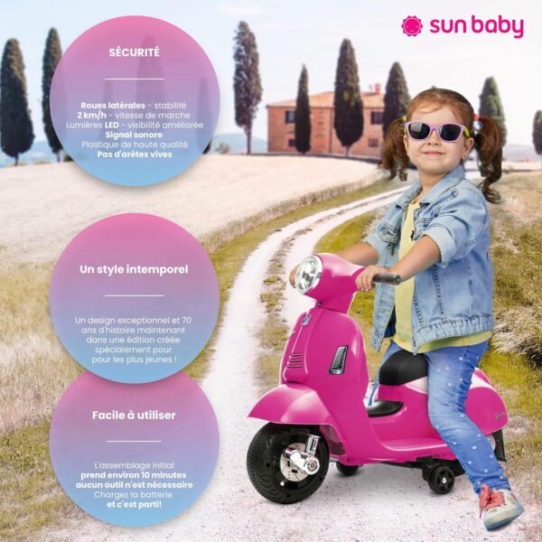 Moto Rose Electrique Enfants 3 Ans 4