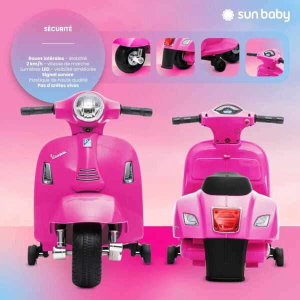 Moto Rose Electrique Enfants 3 Ans 6